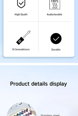 Autoclavable 치과 이식 도구 스크루드라이버 세트 경량