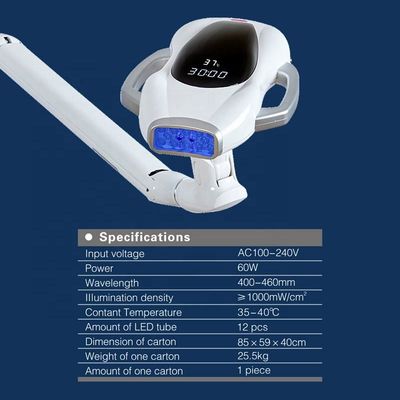 이 파장 400-460NM를 위한 실제적인 60W 치과 희게하는 기계
