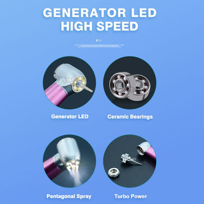 치과 5 LED 고속 치과 손잡이 에어로터 손잡이 치과 손잡이